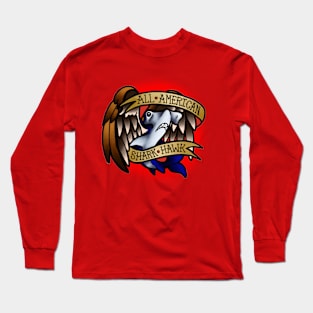 All American Shark Hawk Long Sleeve T-Shirt